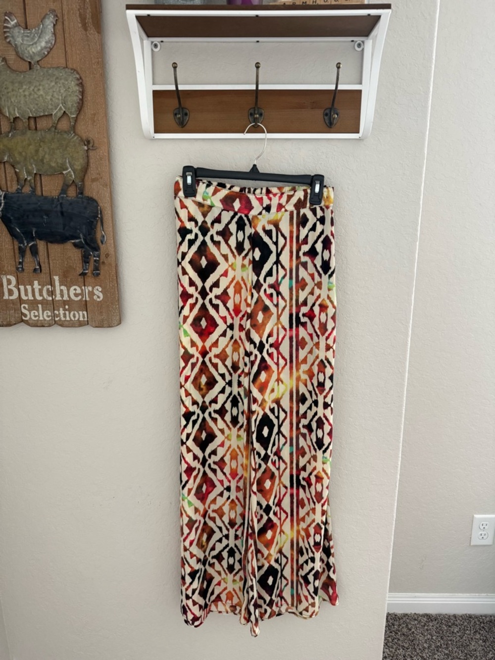 Wide Leg Printed Palazzo Pants - Multicolor